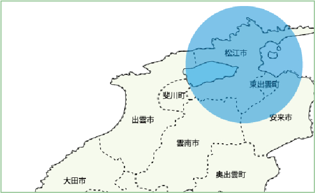 在宅診療所まつえ対応エリア